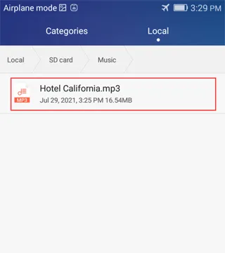 Sincronizzazione della musica su un giocattolo Enjox su Android (passo 2)